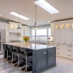 Custom kitchen cabinets with white doors by KP Closet & Cabinet Design