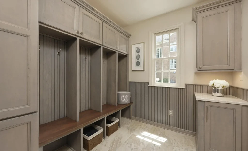 Custom Closet and Cabinet Design Options in Allen- Mudroom closet in Allen