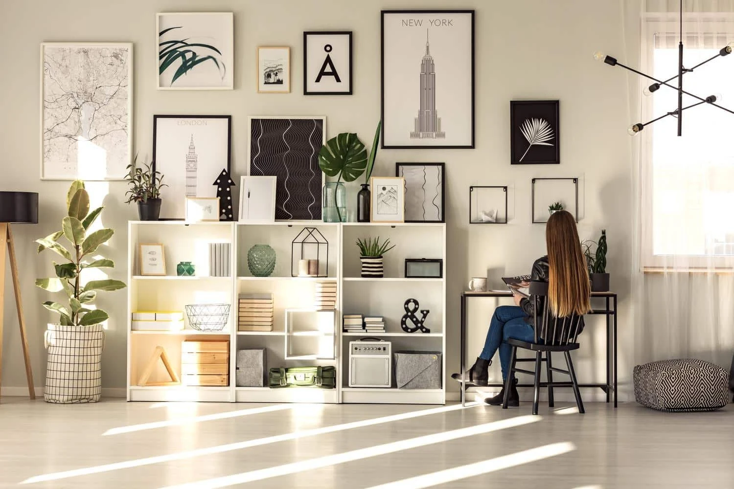 White home office cabinetry in Dallas, TX by KP Closet & Cabinet Design