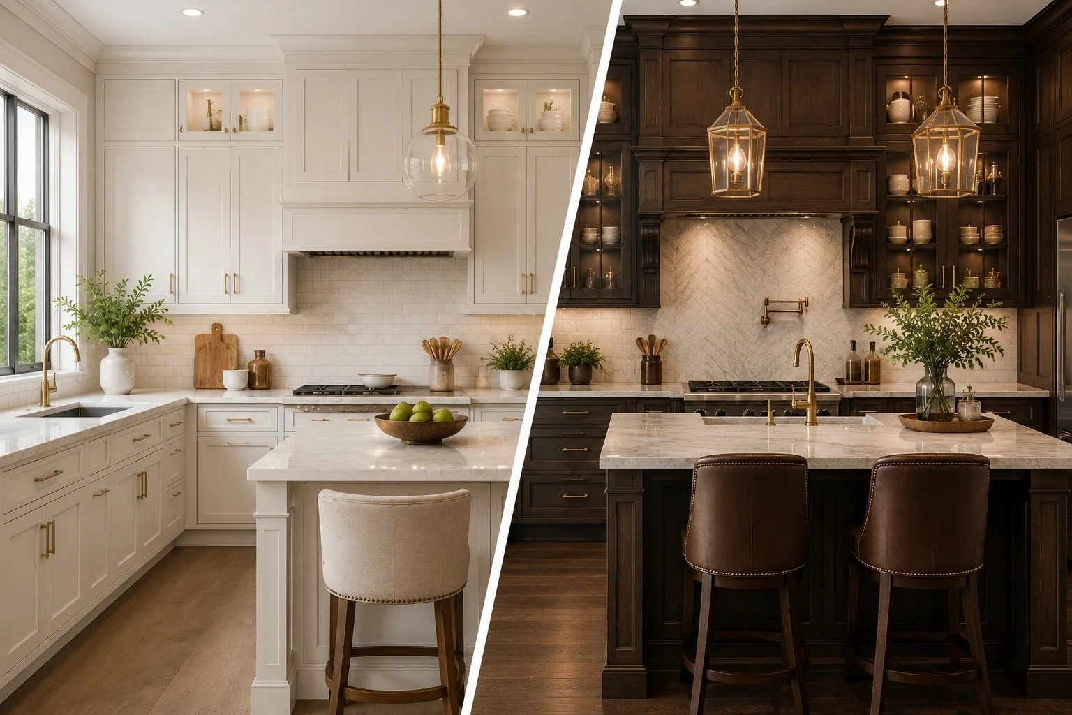 Custom vs Semi-Custom Kitchen Cabinets comparison Dallas TX - KP Closet and Cabinet Design